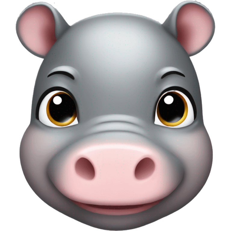 Baby pigmo hippo face emoji