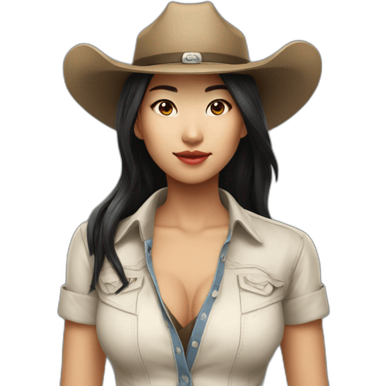 hot cowgirl asian emoji