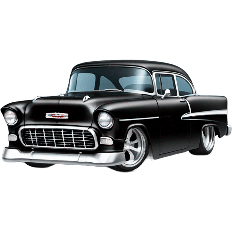 Black 55 Chevy pro street emoji