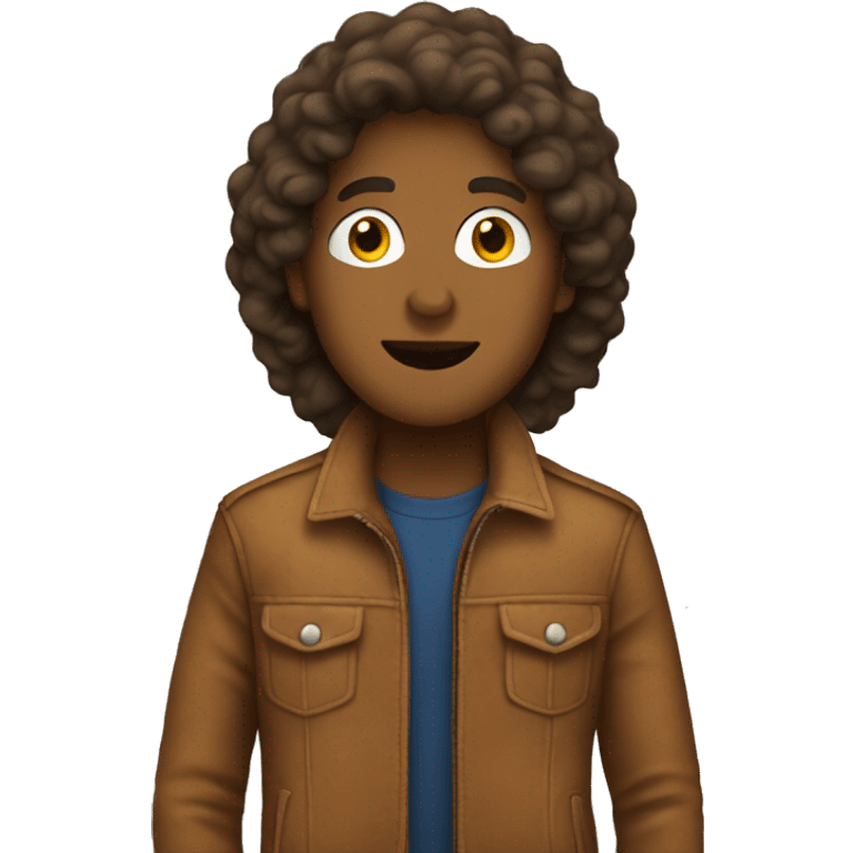 Brown suede jacket emoji