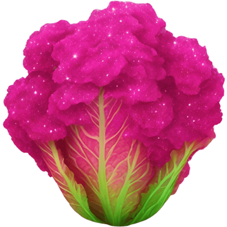 100% Hot pink ombre lettuce with glitter  emoji