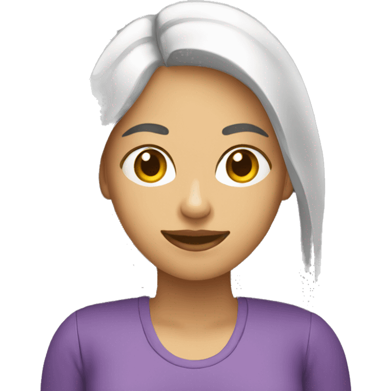 mujer en computador emoji