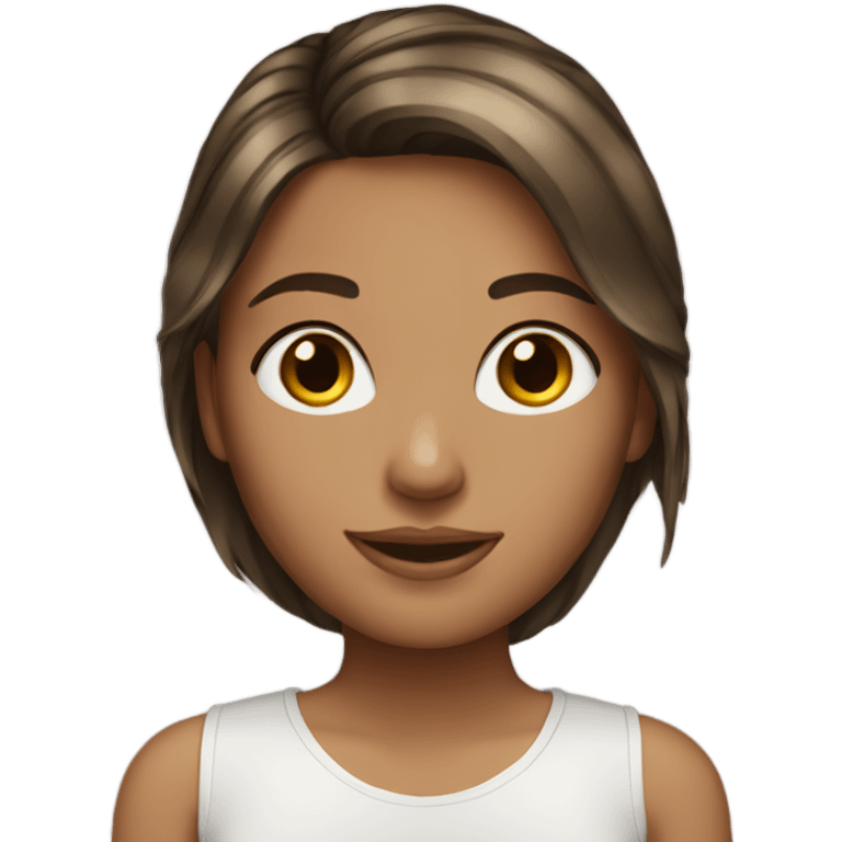 Brunette girl with highlights  emoji