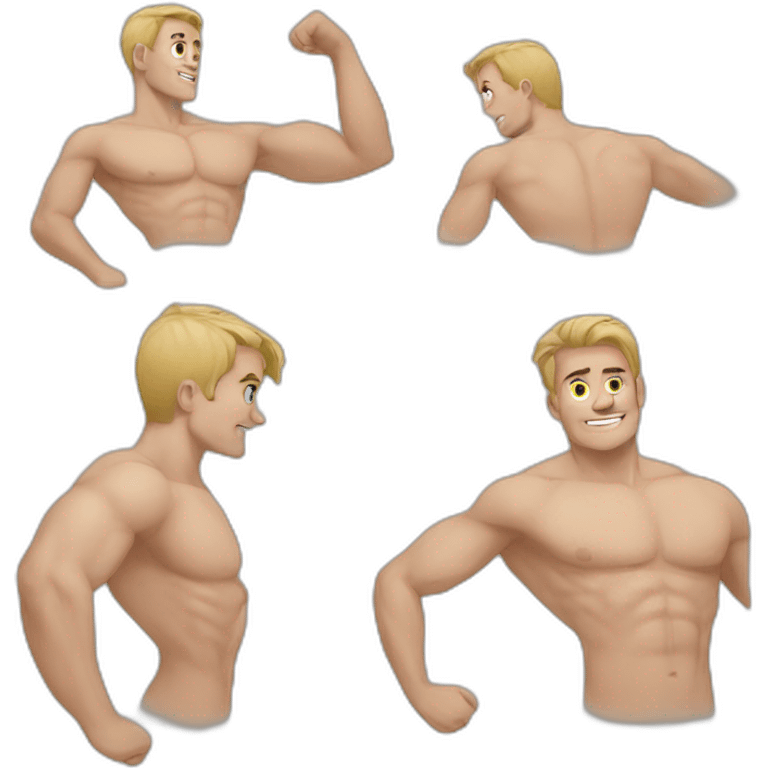 white 6 pack man emoji