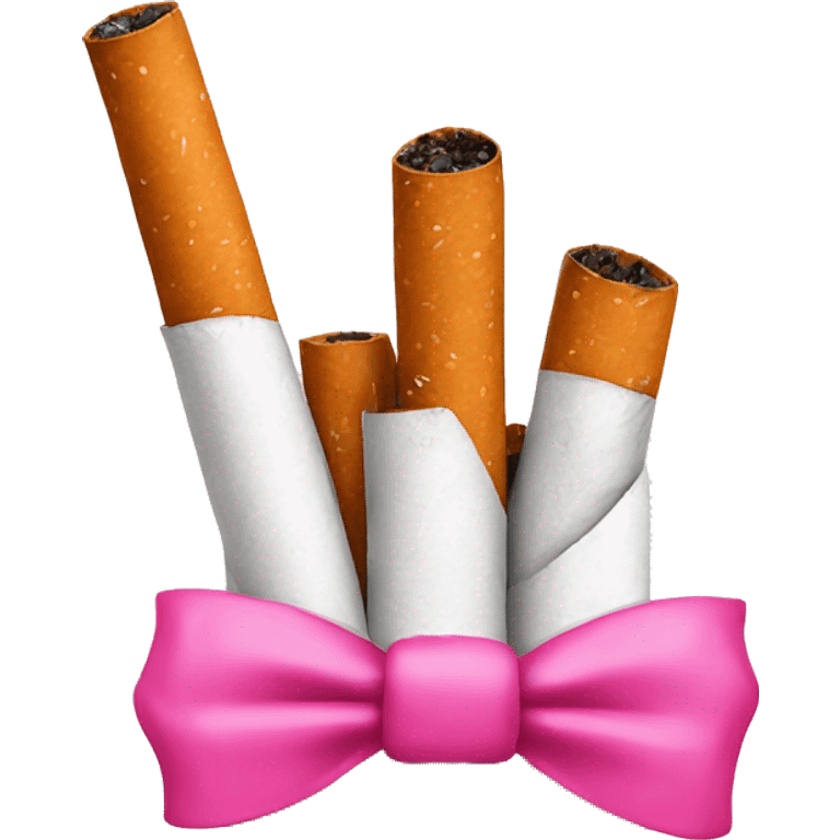 cigarette with a pink bow emoji