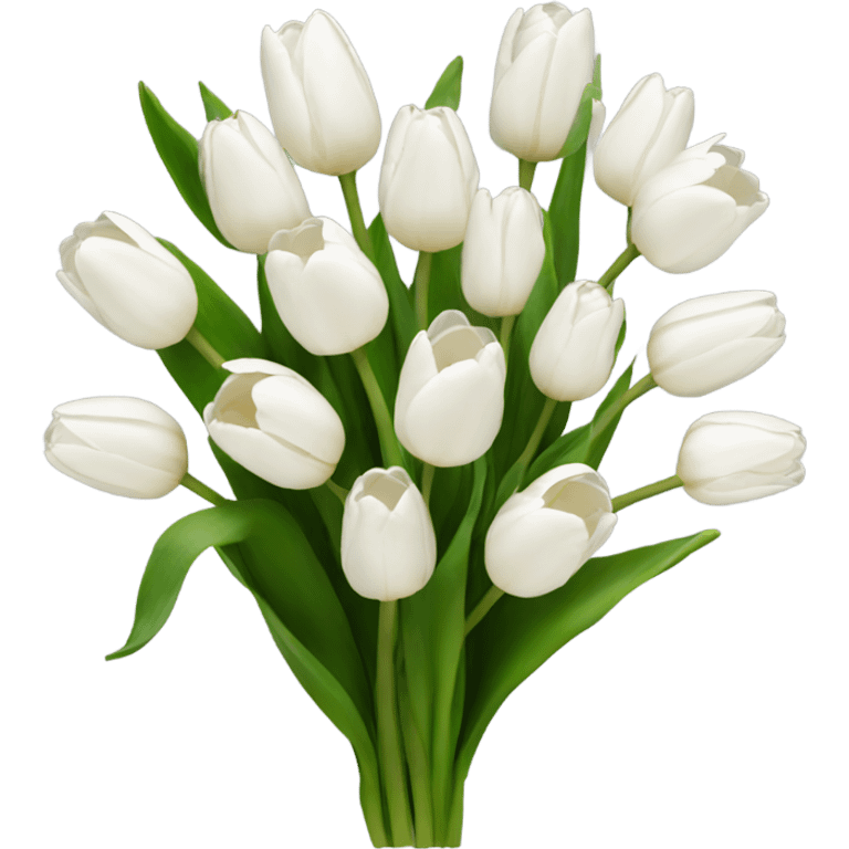 white tulip bouquet  emoji