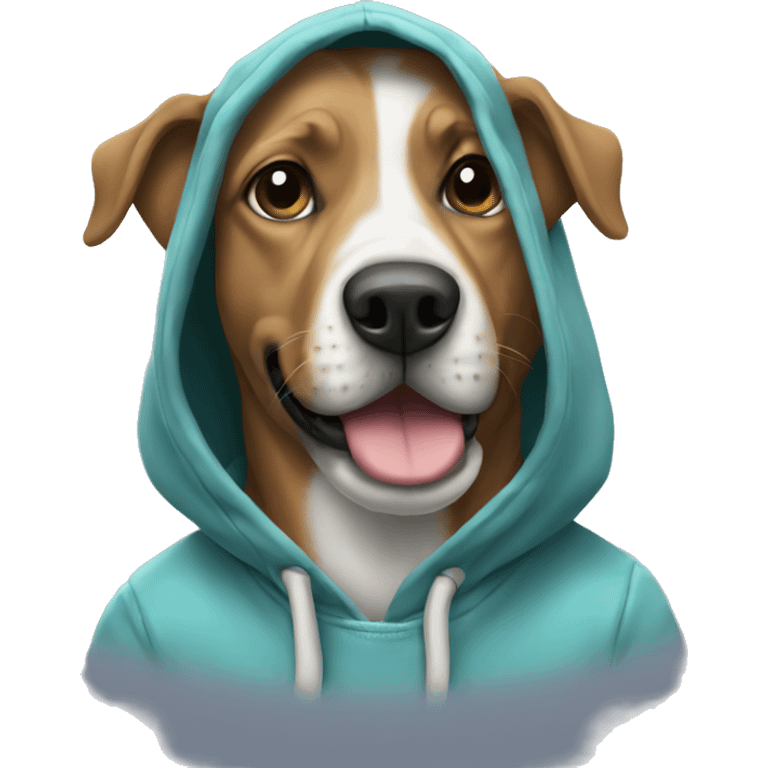 dog wearing hoodie emoji