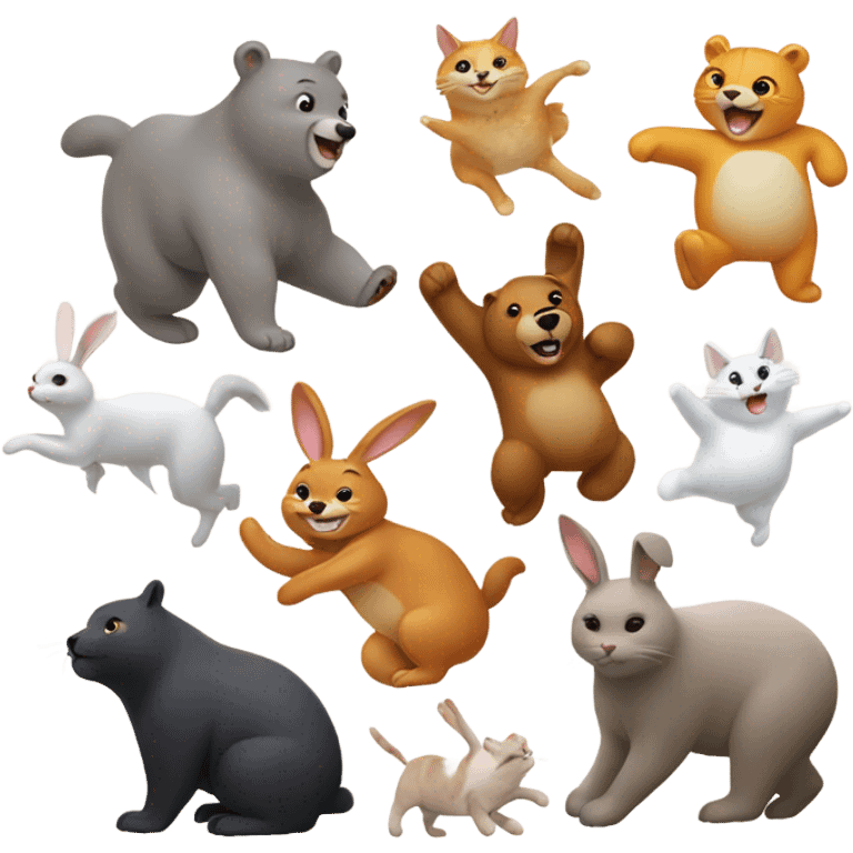 Dancing animals emoji