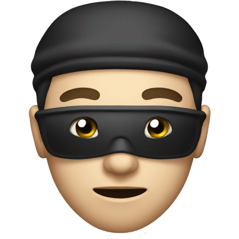 Robber in white black emoji