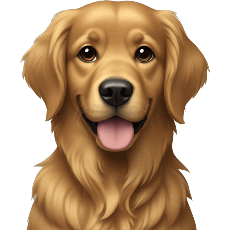 Golden retriever with brown skin woman with black hair emoji