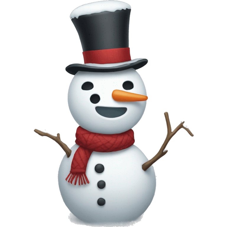 Person doing snowman emoji