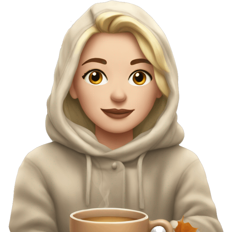 Cozy fall morning white girl emoji