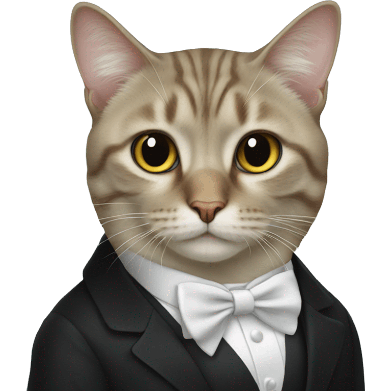 Cat in a tuxedo emoji