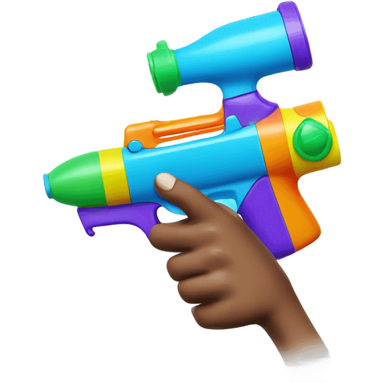 Person gripping water gun emoji