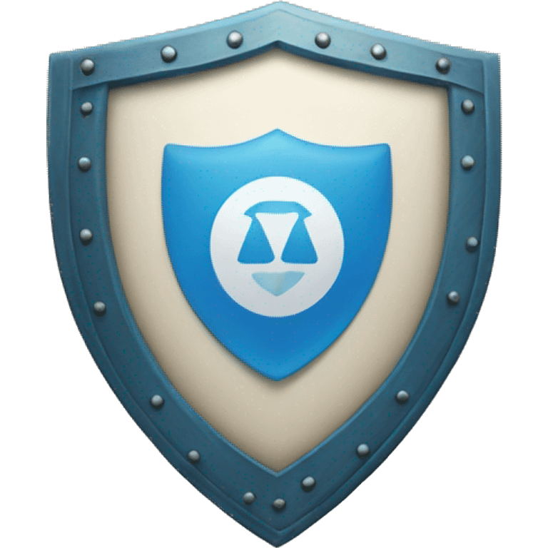 blue shield with a blue checkmark in the middle emoji