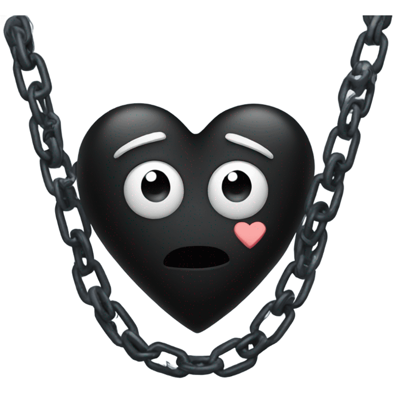 black heart in chains  emoji