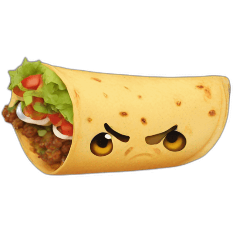 Angry taco emoji