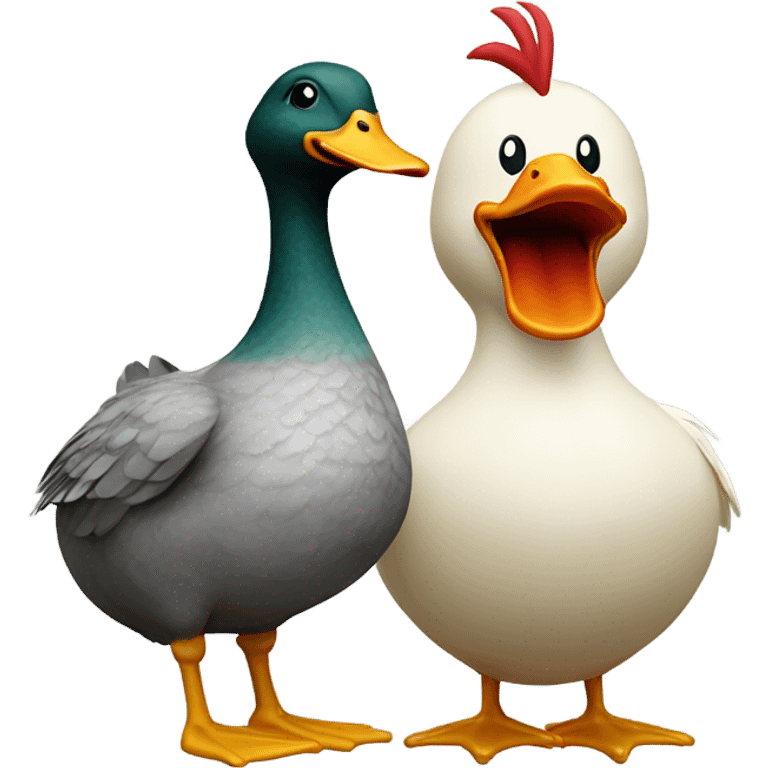 DUCK VS CHICKEN emoji