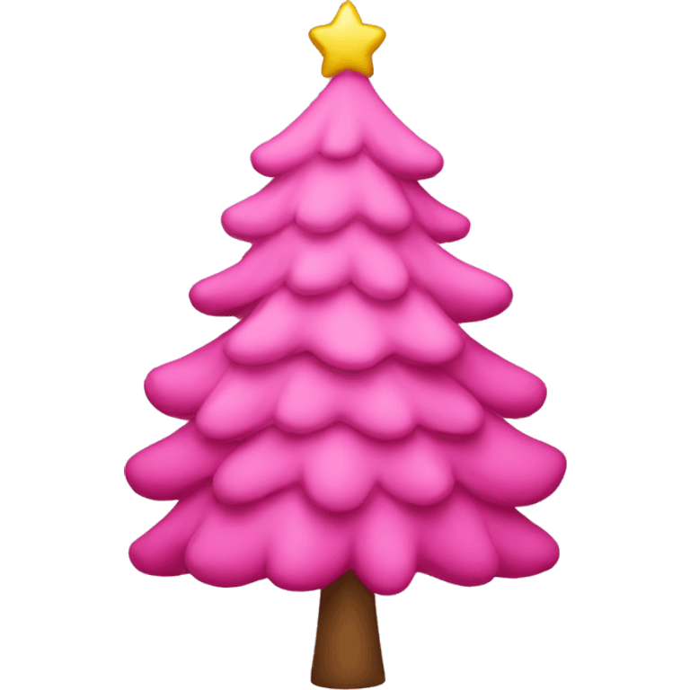 Pink Christmas tree emoji