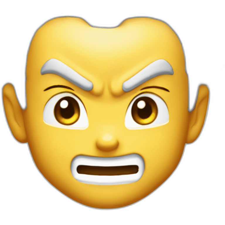 Super saiyan 3 goku in the style of a Memoji emoji