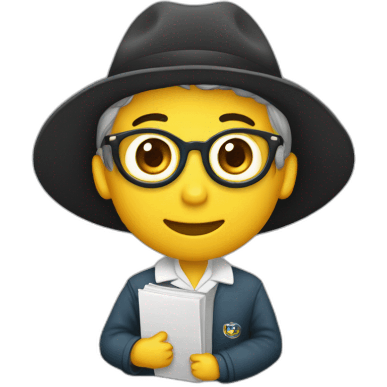 La rectora de la Universidad autónoma de querétaro, con la mascota de la biblioteca infantil universitaria de querétaro emoji