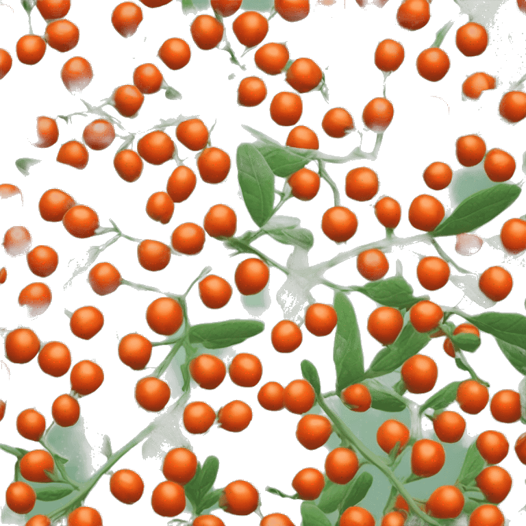 ashwagandha flowers with orange-red berrie emoji