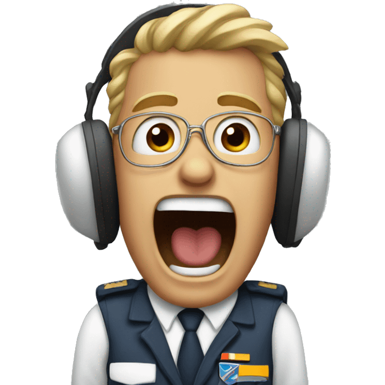 Pilot screaming emoji