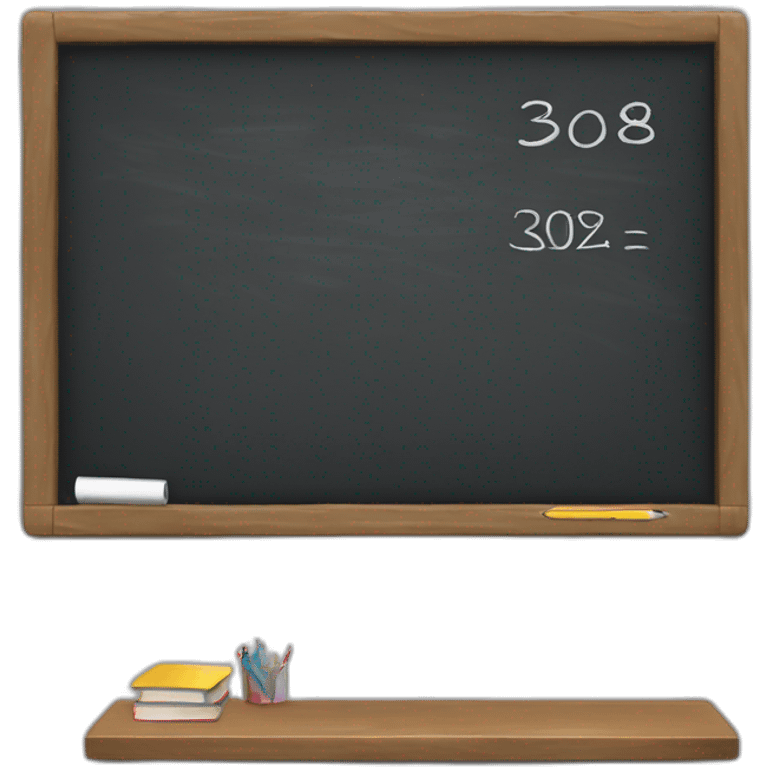 blackboard with written 308 emoji