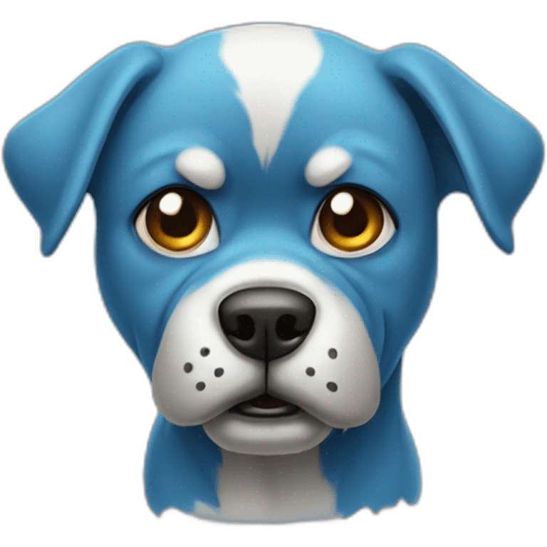 angry dog blue emoji