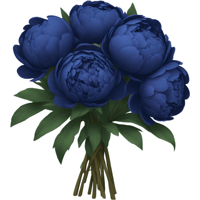 dark blue peony bouquet emoji