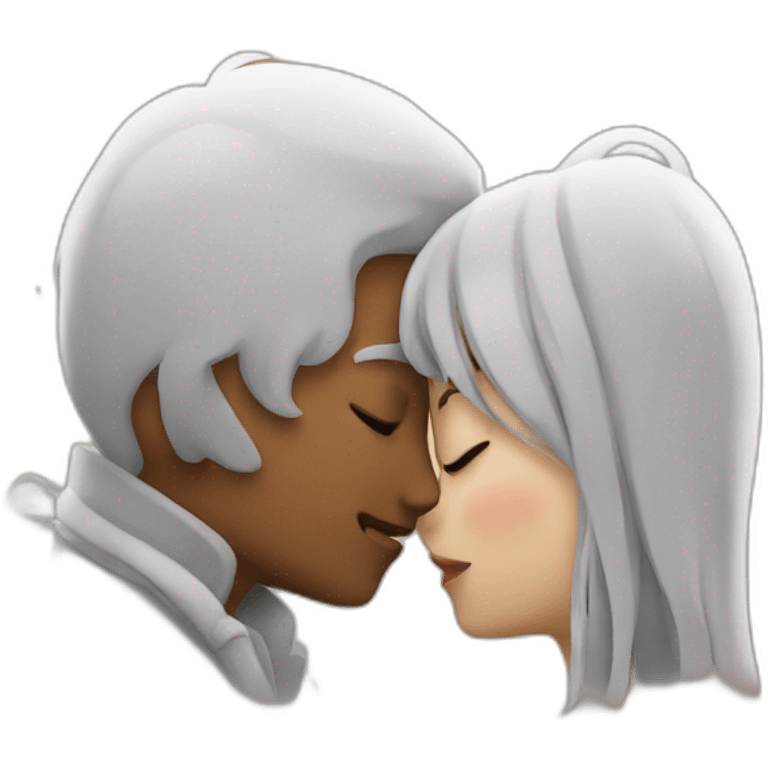 kiss with Praise emoji