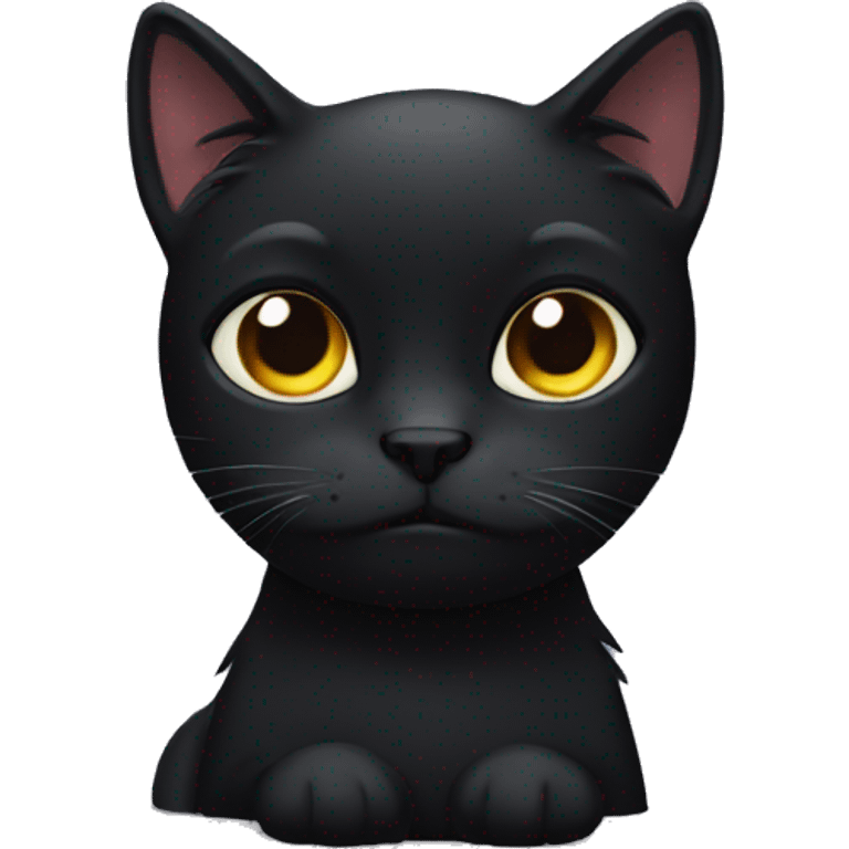 Black cat sad  emoji