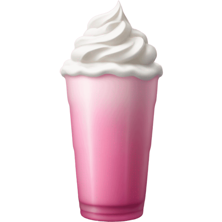 Pink drink with whipped cream emoji