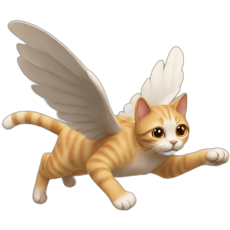 cat flying emoji