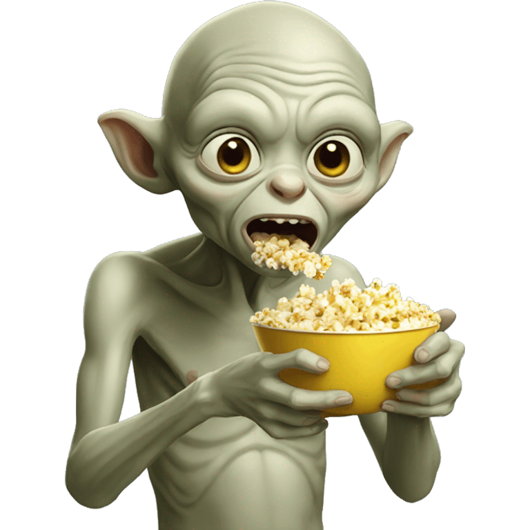 gollum eating popcorn emoji