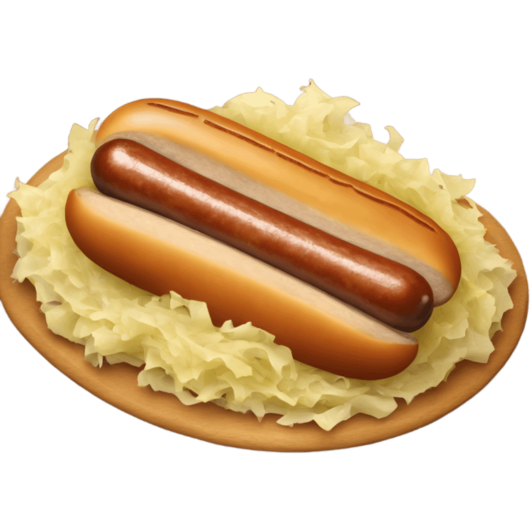 Bratwurst with sauerkraut  emoji