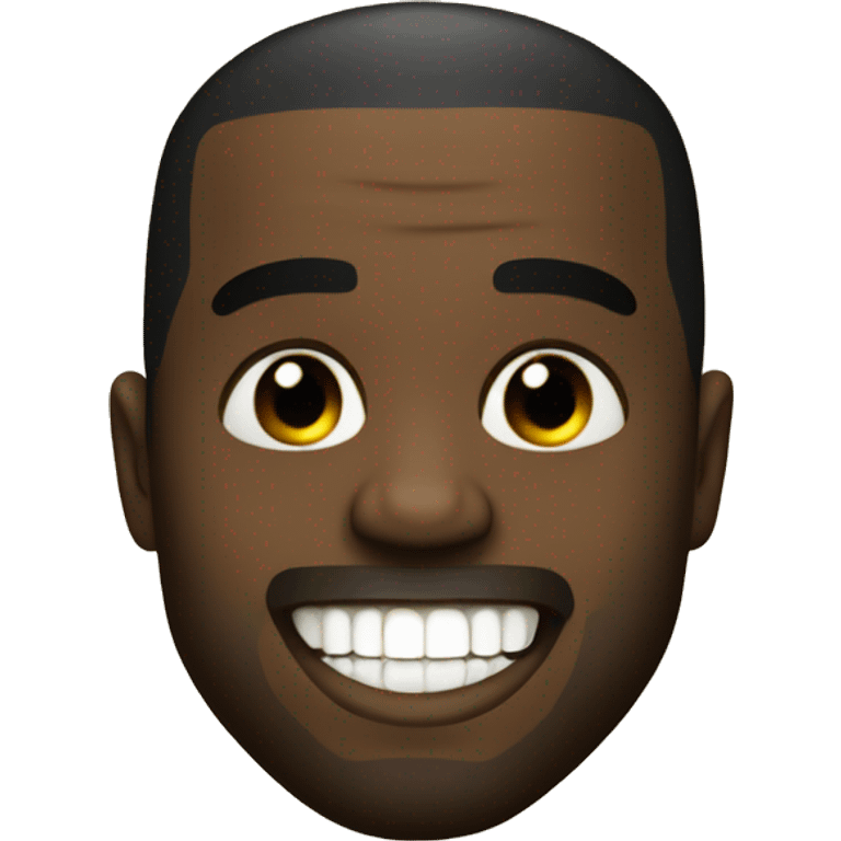 kanye west with gold teeth, smiling emoji