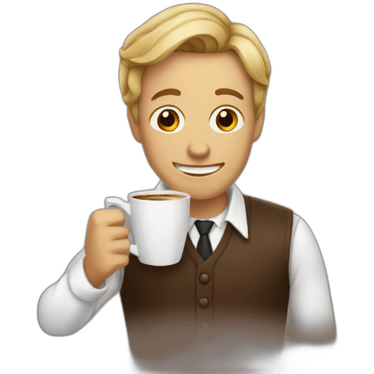 coffee drinking coffee emoji