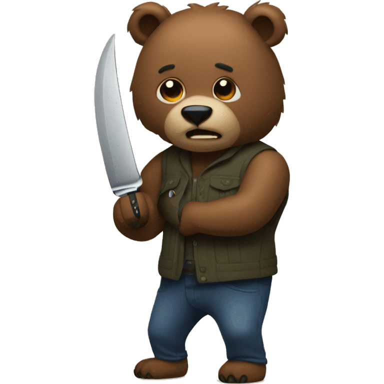 bear with knife emoji