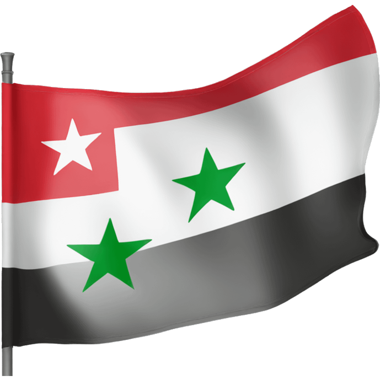 Syria flag with 3 stars  emoji