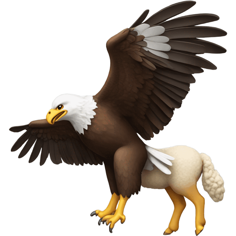 An eagle carrying a sheep  emoji