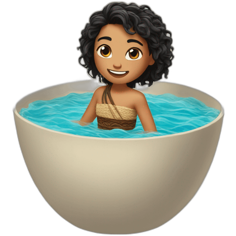 moana swimming in noodle cup emoji