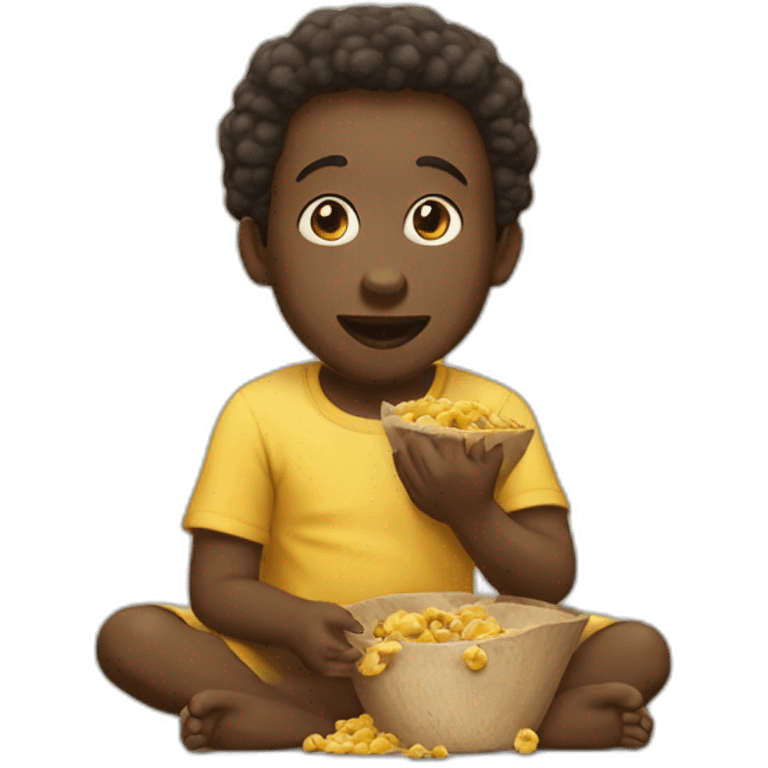 Un africain qui mange du caca emoji