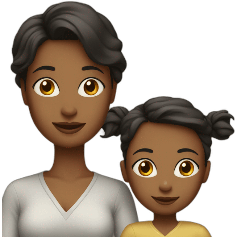 beautiful wife with 2 small children emoji