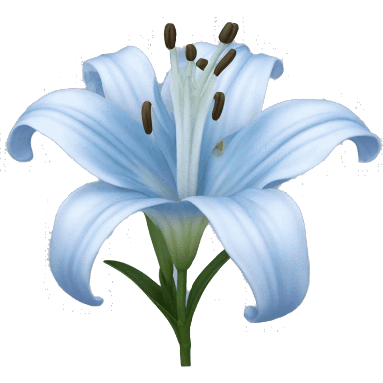 pastel blue lilium emoji