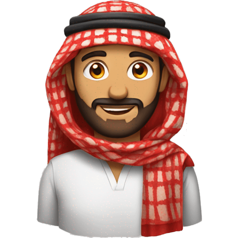 Arabian Man with red keffiyeh emoji