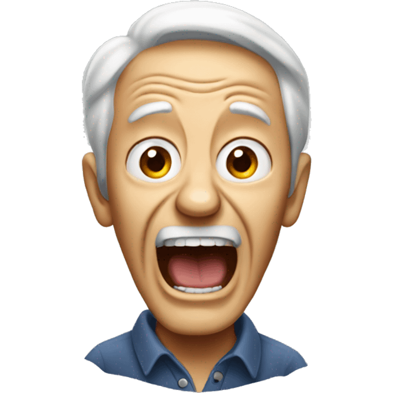 Old man screaming  emoji