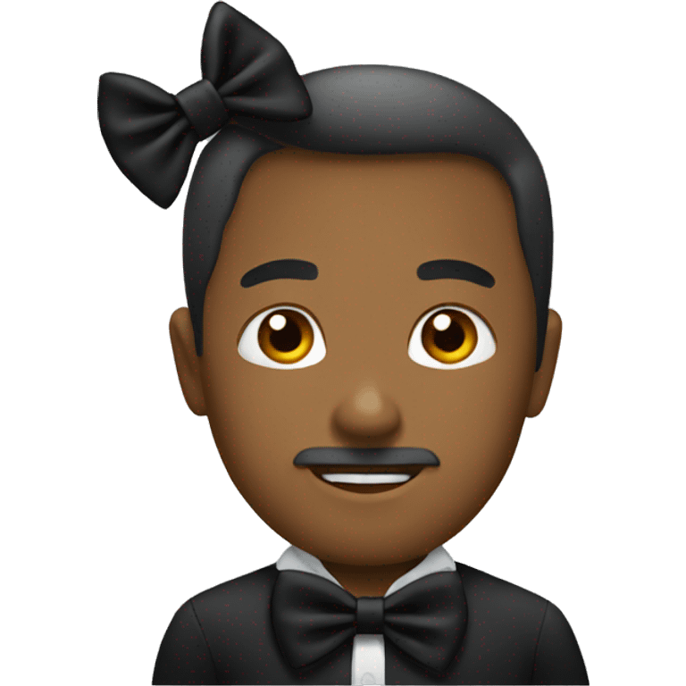 A Black bow emoji