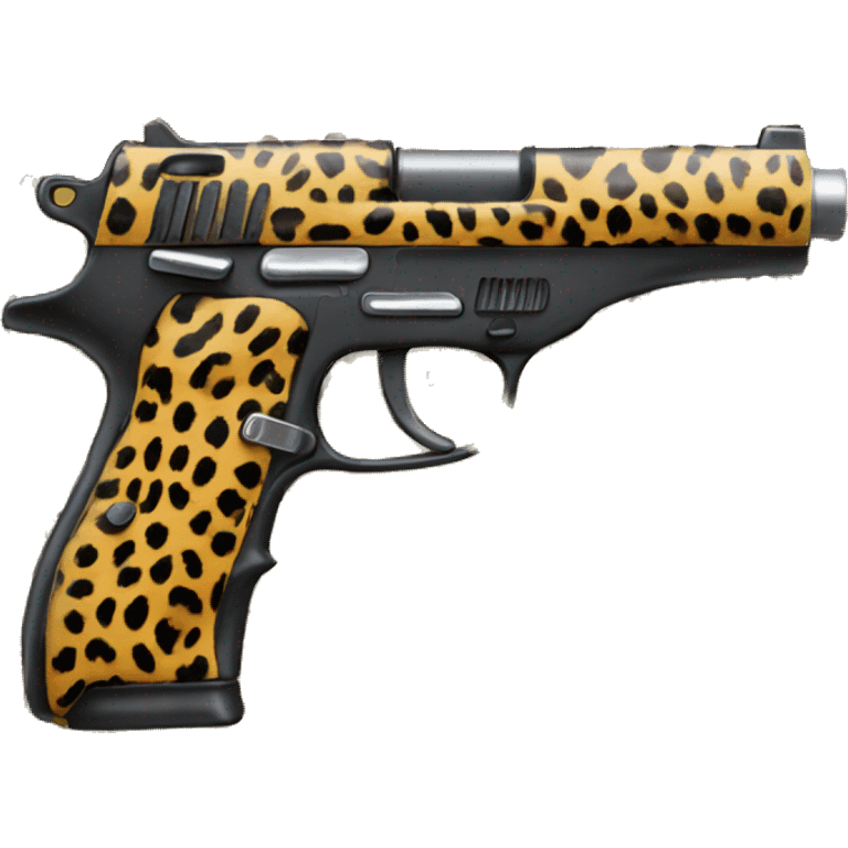 cheetah print gun  emoji