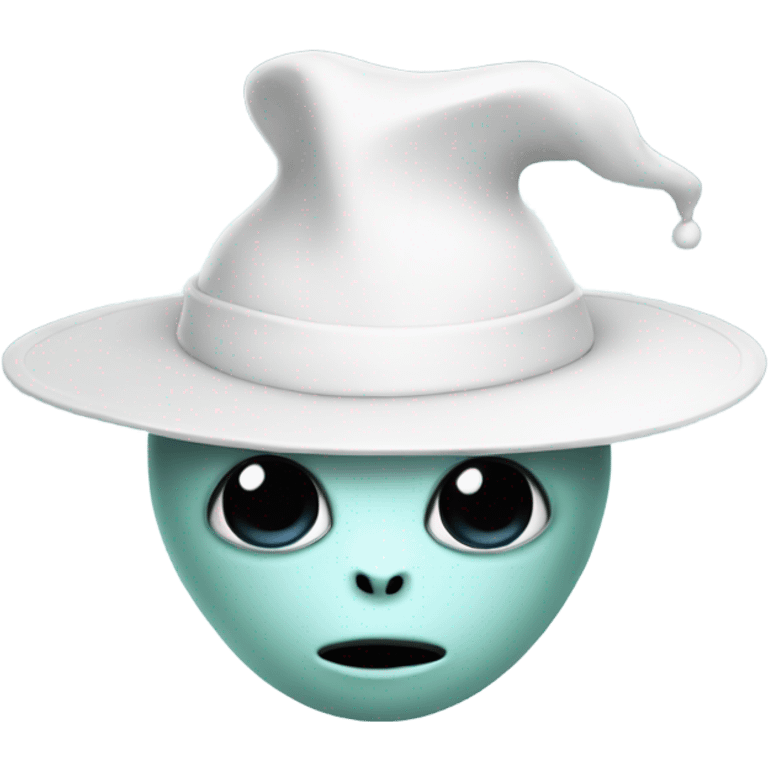 alien with white hat emoji